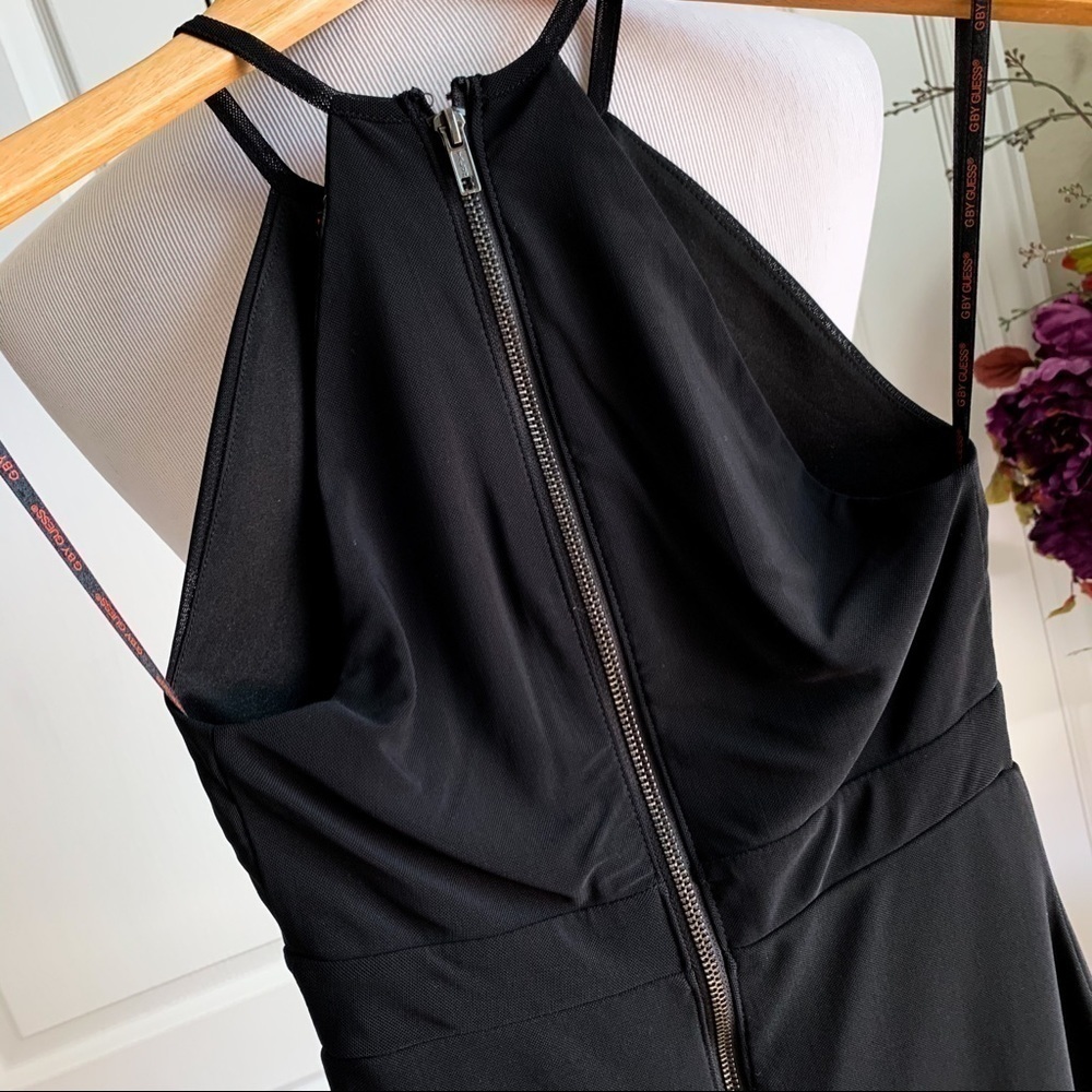 G by Guess Black High Neck Keyhole Sleeveless Mini Bodycon Dress Size Small - Picture 7 of 8